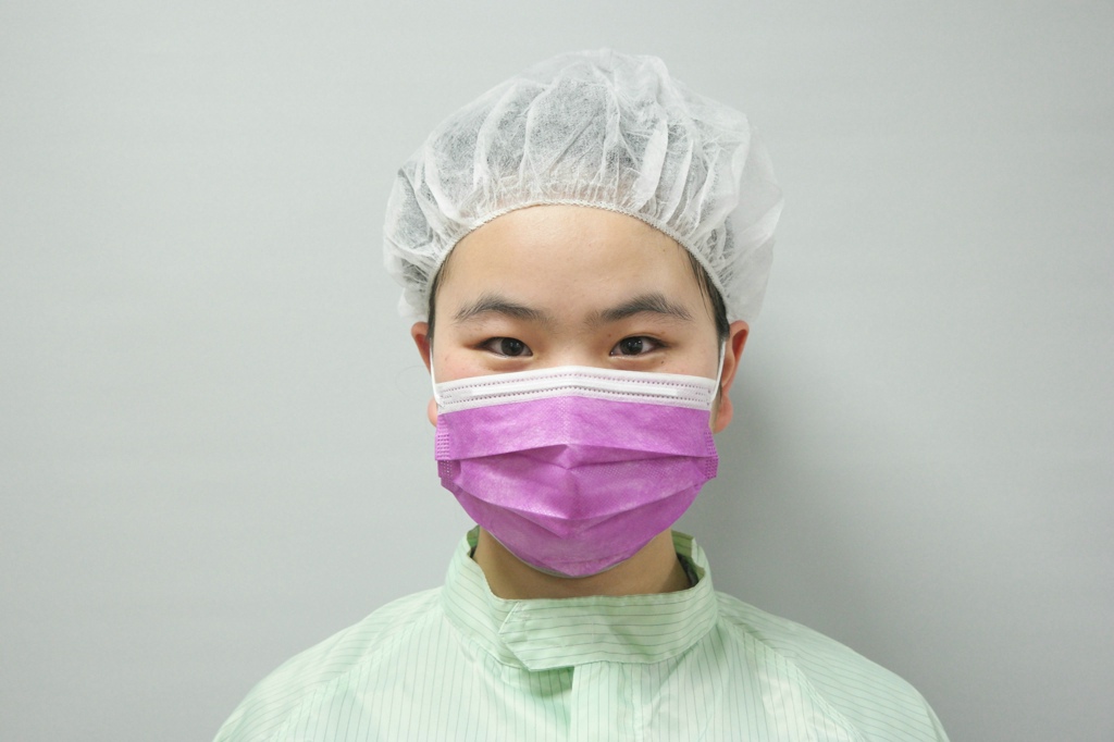 FDA检测符合标准的紫色三层无纺布口罩